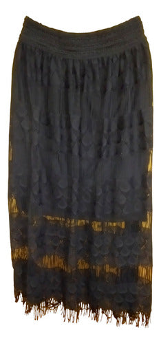 Mamba Black Lace Skirt Size L 0