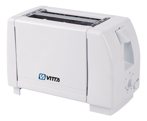 Vitta Tostadoras Electricas 2 Panes Vitta 6 Niveles 800w Blanca 0