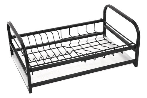 Generic Black Stainless Steel Dish Drainer Organizer Rack 3