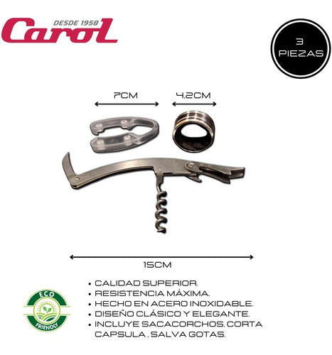 Set Vino Caja Acero Inoxidable Carol Pettish Online Vc 1