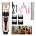 Pet Grooming Hair Clipper: Professional Pet Hair Cutter Kit + Nail Clipper + Comb + File 0