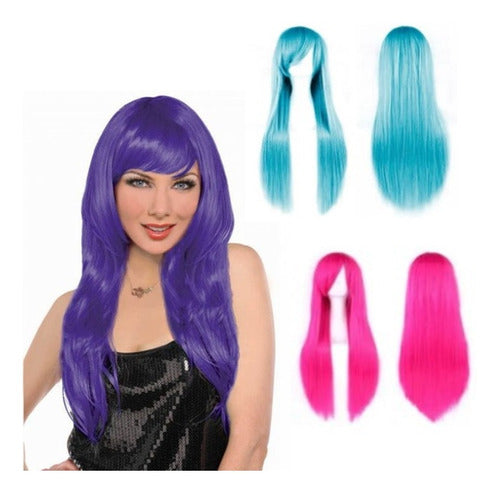 Party Forever Long Straight Wig in Colors - Cotillon Carioca Fiesta 2