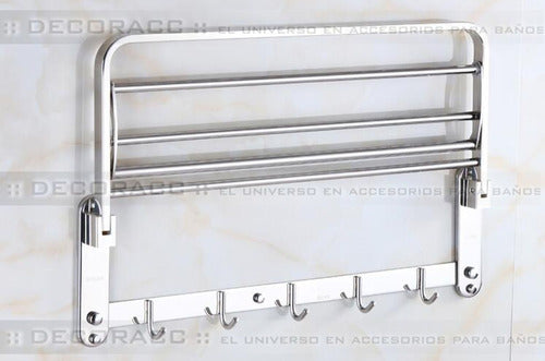 Decoracc® Towel Rack Shelf 60 cm Movable Stainless Steel 3