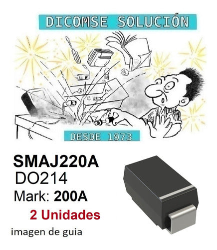 Diodo Tvs Unidireccional Smaj220a Smaj 220a X2 Unidades 1