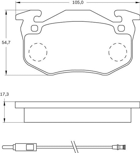 Bosch Brake Pads Renault 18/Twingo 15mm 0