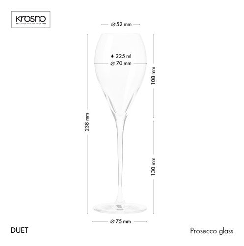 Crystal Prosecco Glass Krosno Duet Line - Set of 2 2