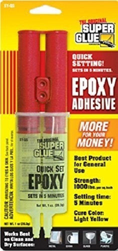 Super Glue Adhesivo Epoxico Sy-qs, Amarillo Claro, 1 Oz, 3 M 0