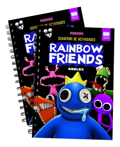 Roblox Cuadrainbow Friends Peluche Cuaderno Dibujos Blue Red 0