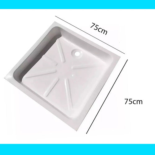 Rectangular Shower Tray Bathroom Receptacle 75x75 1