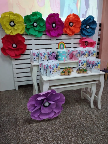 Decoracion Para Eventos Amapolas Gigantes De Papel 60cm X 10 Unidades 1