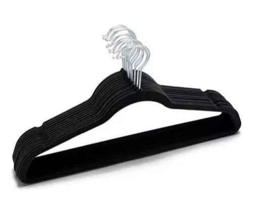 Purare Home Non-Slip Velvet Hangers Black Durable Pack of 50 0