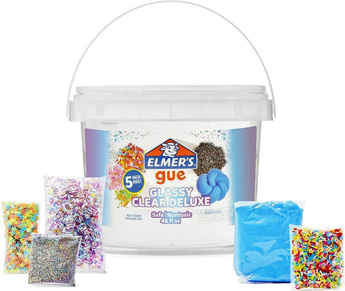 Elmer's Slime Ready-to-Play Kit Bucket 1.4L with 5 Toppings 0