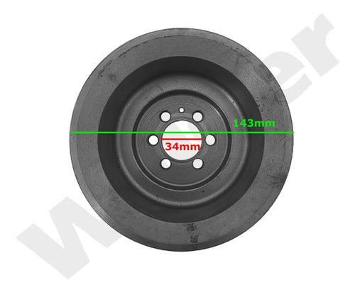 Polea Cigueñal Mazda R2 Kia Besta 2.2 Diesel 3 Canales 1