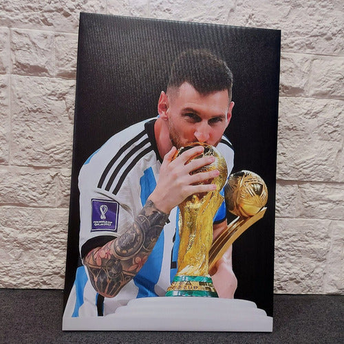 Argentina Champion Qatar 2022 Lionel Messi Canvas Painting 60x40 cm 05 1