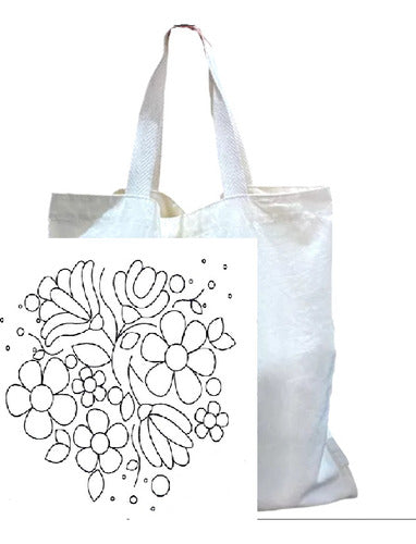 Complete Embroidery Tote Bag Kit - Needlepoint Handbag Wallet 2