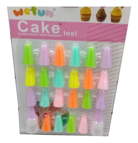 Generic Decorative Pastry Kit Set - 24 Nozzles Plus 2 Replacements 0