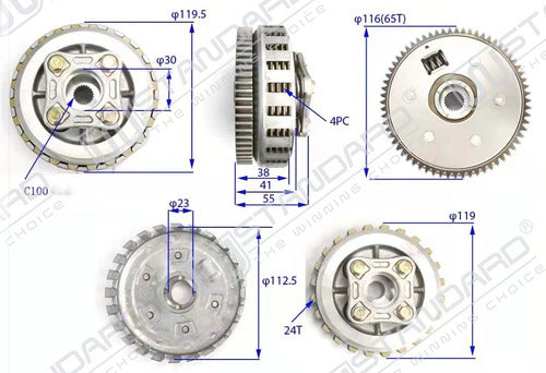 WStandard Embrague Completo Honda Cb1 1