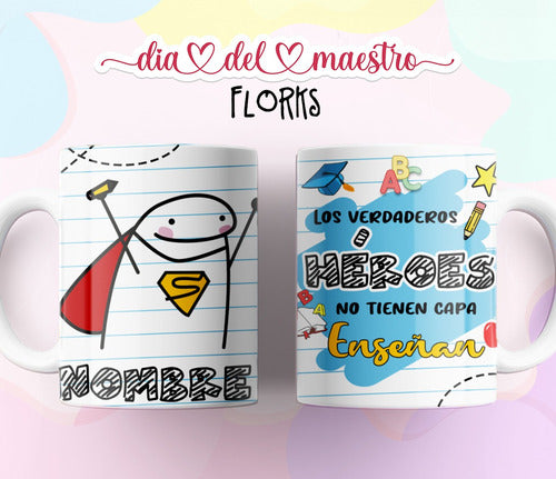 Plantillas Tazas Flork Dia Del Maestro Diseños Sublimar T115 2