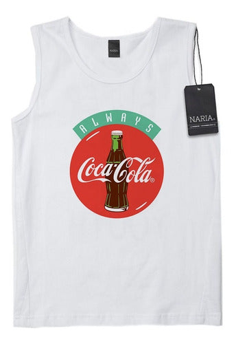 Naria Store Musculosa Niño Coca Cola Dibujo Art Logo - Maco1 0