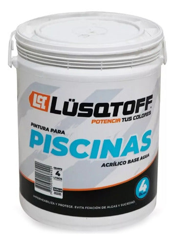 Lüsqtoff Pintura Acrílica Celeste Para Pileta ACP4-8 Premium 0