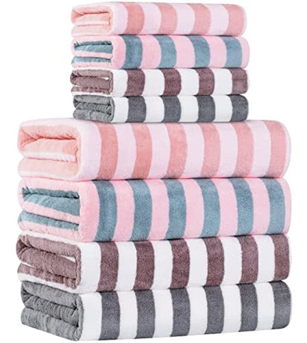 Olester Microfiber Towel Set - 4 Bath Towels & 4 Hand Towels 0