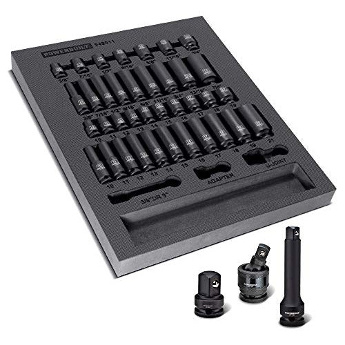 Powerbuilt 949011 38 Drive Master Impact Socket Set 40 Pieza 0