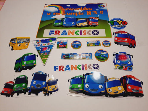 Tayo The Little Bus Birthday and Candy Bar Kit 0