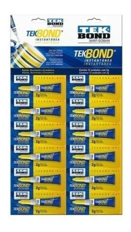 Tekbond Instant Adhesive Cyanoacrylates 2g X 12 Units 2