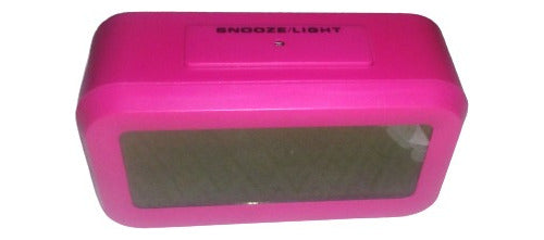 Big Screen Fuchsia Alarm Clock with Large Numbers 1