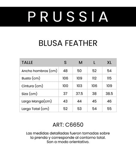 Prussia Blusa Feather - C6650 Mujer 4