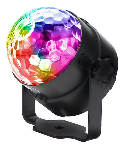 Bola Luz Led Giratoria Discoteca Luces Rgb Colores Fiestas 0