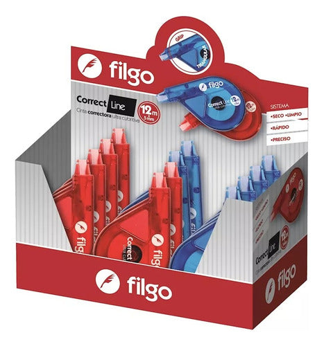 Filgo Correction Tape 5mm X 12 Meters - Pack of 3 Units 0