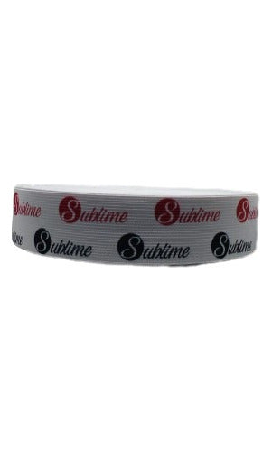 Sublime Diseño Elastico Personalizado Con Logo O Marca 4cm X 25mt 0