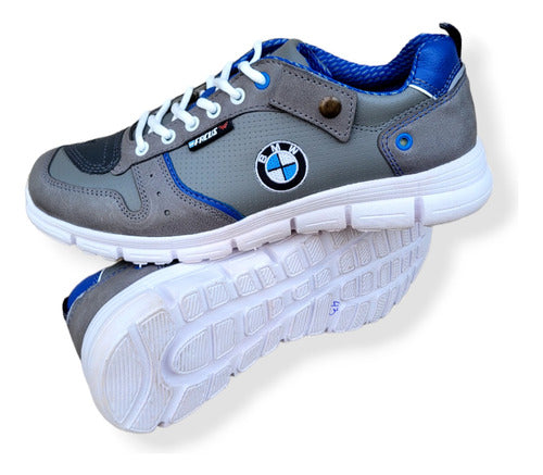 Facus Zapatilla Moto B532 BMW Gray with Blue 2