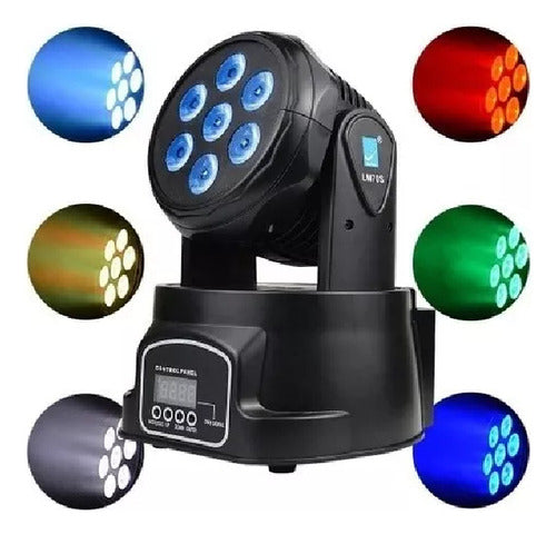 Genérica Cabeza Movil Robótica Led D Colores Luces De Discoteca Baile 5