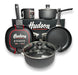 Hudson 7-Piece Black Non-Stick Teflon Cookware Set with Jar 0