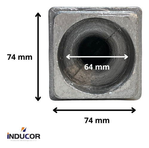 Tapa Bocha Para Caño Cabezal Para Columna 64mm Para Embutir 3