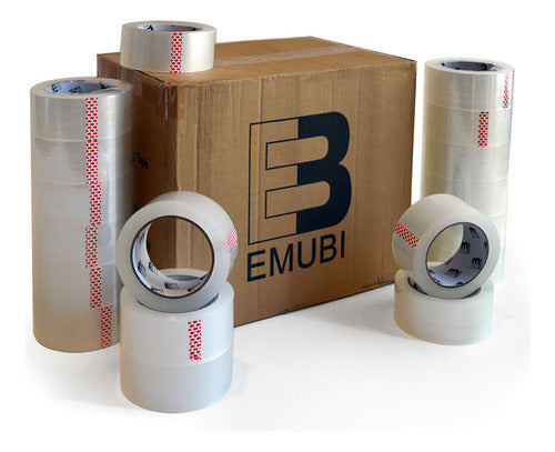 EMUBI Packing Tape X 36 Units 48mm X 100mtrs - 45 Microns 1