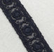 Black Embroidered Tulle Lace Trim 25mm Width x 1 Meter 1