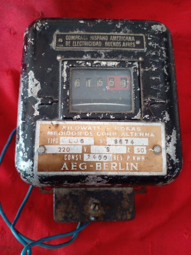 Antiguo Medidor De Luz Compañía Hispano Americana. 4