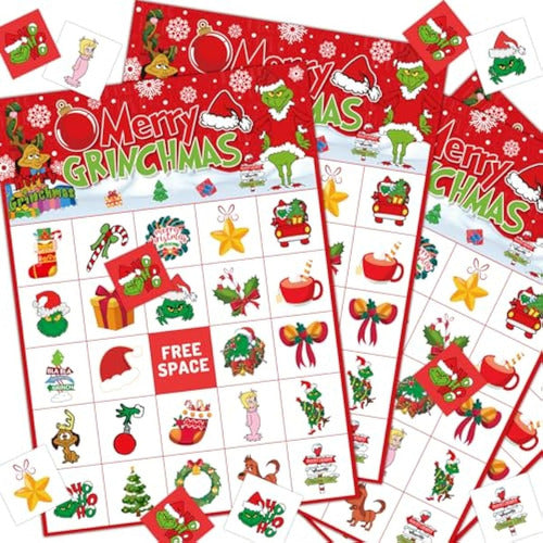 Malifigen Tarjetas De Bingo De Navidad,juego De 0