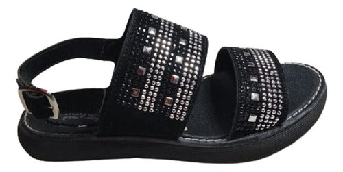 Lady Skay Lightweight Low Sandal for Women with Two Straps and Delicate Studs 0