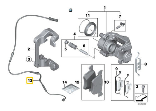 Sensor Freno Delantero Para Bmw F32 420d 1