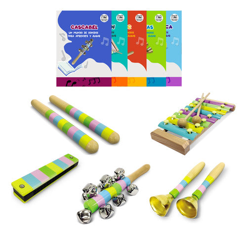 Instrumentos Musicales De Madera Para Niños Set 4 De 5 0