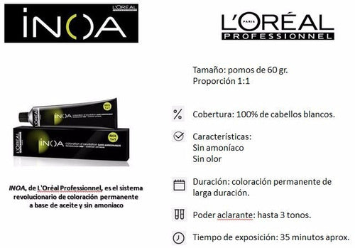 L'Oreal Inoa Permanent Ammonia-Free Hair Color - Nº5.5 Light Chestnut Mahogany 1