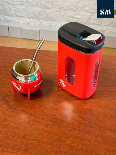 Official Independiente Red Cai Kit with Mate and Yerba Mate Set 3