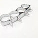 Steel Spiked Knuckle Guard for Personal Defense Silver 0