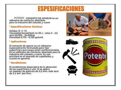 Adhesivo Cemento De Aparar Potente  X 4lt 1