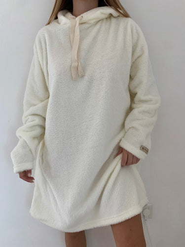 Maxi Teddy Sheepskin Double-Sided Plush Pajama Hoodie 9