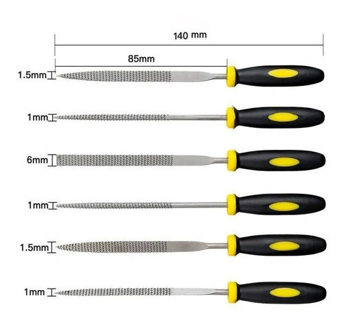 Juego De Escofina 6 Pc Largo 140 Mm Para Madera 1